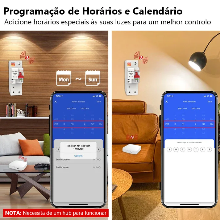 Disjuntor Din Zigbee 1p-100a e Monitor de Energia