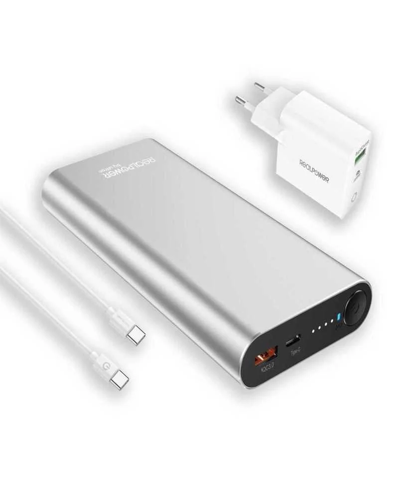 REALPOWER PB-20000PD I&Atilde;O-L&Iacute;TIO 20000 MAH ALUM&Iacute;NIO