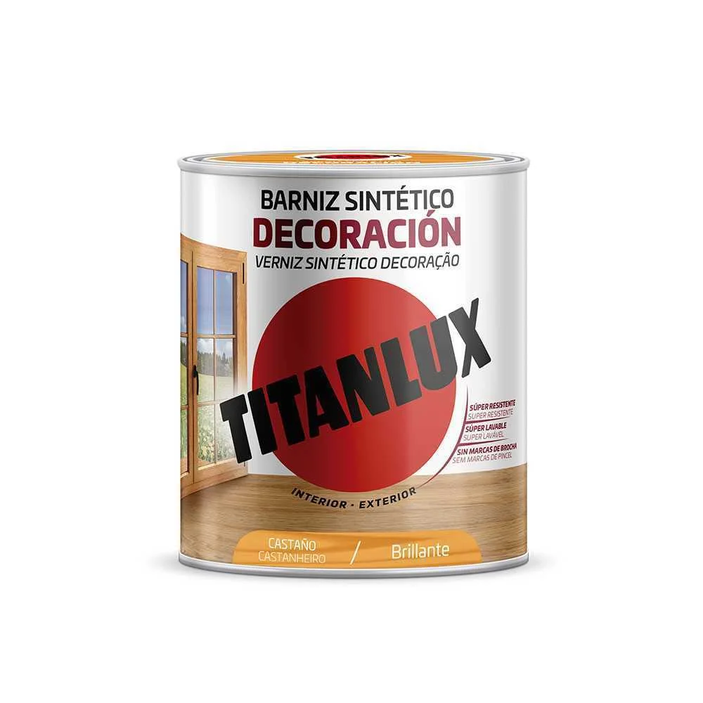 Verniz Sint&eacute;tico Decora&ccedil;&atilde;o Brilhante Castanho 0,2.