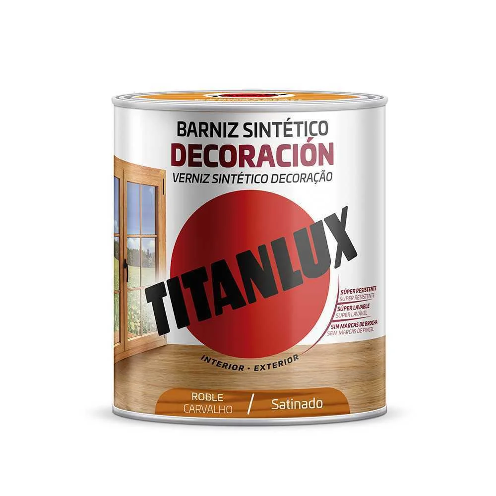 Verniz Sint&eacute;tico Decora&ccedil;&atilde;o Acetinado Roble 0,250l.