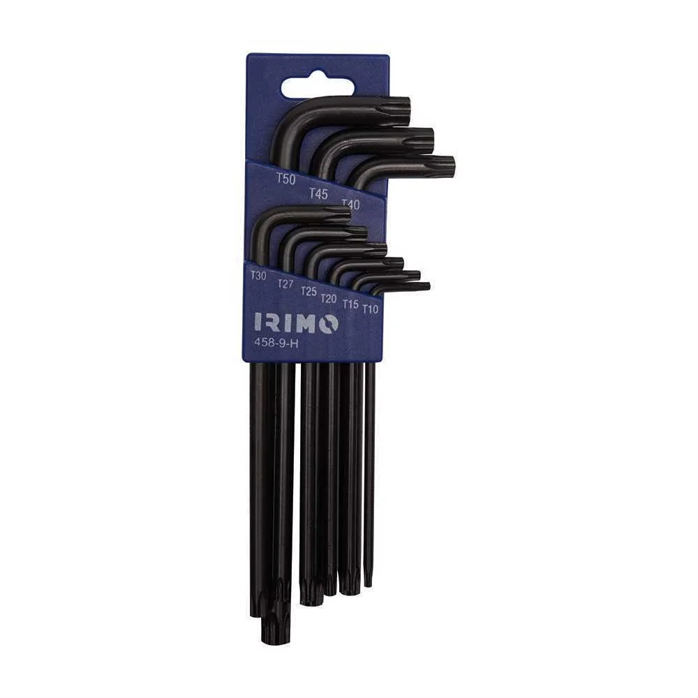 Jogo Petaca 9 Chaves Curvas Pavonadas Torx&reg; T10-T50 458-9-H Irimo