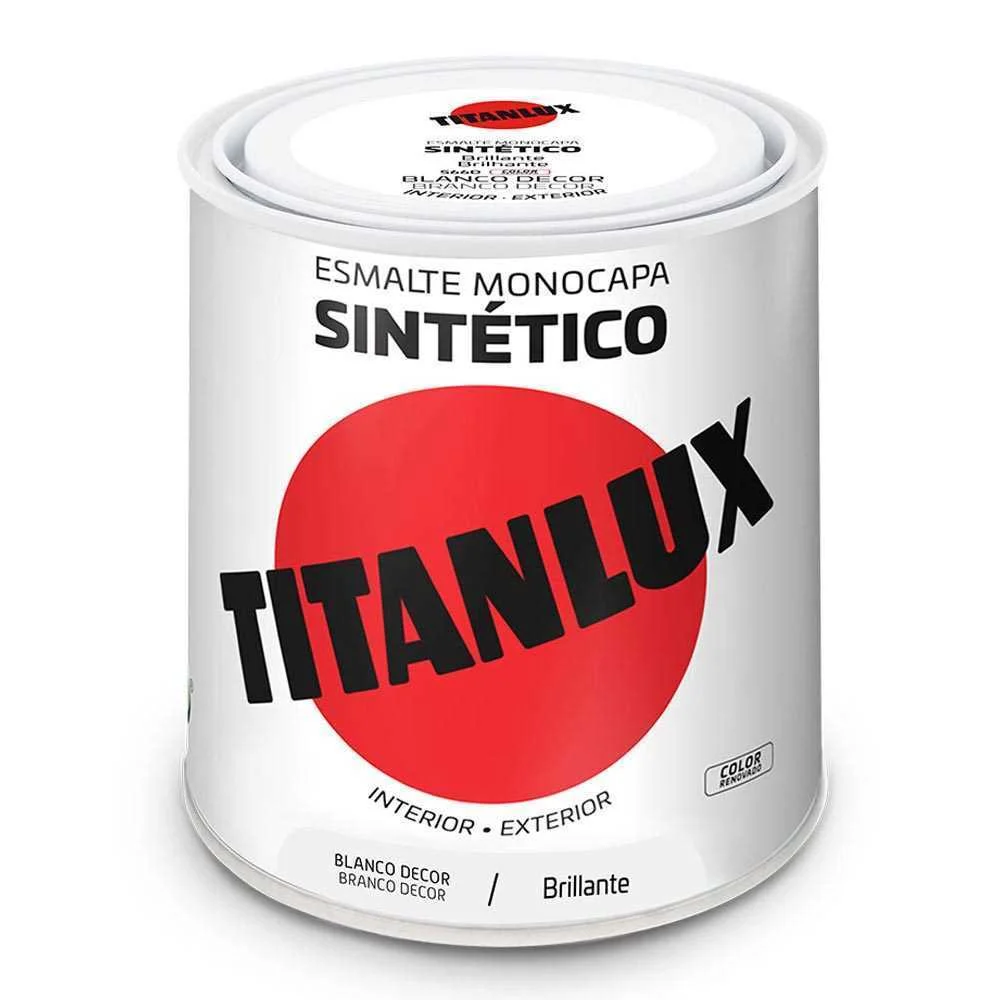 Esmalte Sint&eacute;tico Monocamada Decora&ccedil;&atilde;o Brilhante Branco 250ml Titanlux 5809018