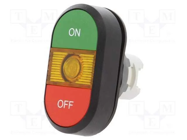 Interruptor: Duplo, 22mm, Pos.Est&aacute;v: 1, Vermelho/Verde, Mlb-1, Ip66