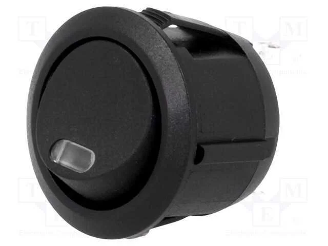 ROCKER, SPST, Pos: 2, ON-OFF, 20A/14VDC, preto, L.