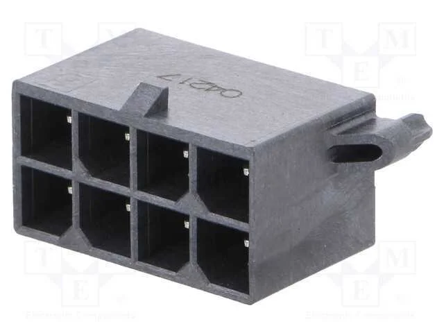 Tomada, Fio-Placa, Macho, Mega-Fit, 5,7mm, Pin: 8, Ul94v-0, 23a, Tht