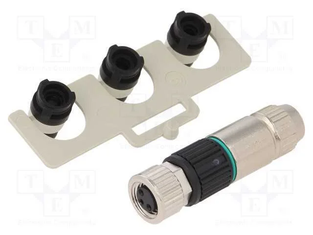 Conector: M8, f&ecirc;mea, PIN: 3, simples, com cabo, f.