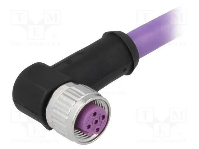 Ficha, M12, PIN: 4, f&ecirc;mea, c&oacute;digo B-Profibus, 2m,.