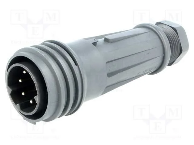 Conector: Redondos, Ficha, Macho, Pin: 7, Rosca Externa,Torcidos