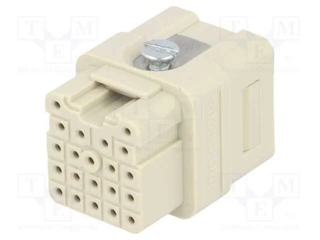 Conector: HDC, inserto de contatos, f&ecirc;mea, Han Q,.