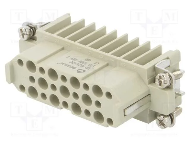 Conector: Hdc, Inserto de Contatos, F&ecirc;mea, Dd, Pin: 25, 25+Pe, 10a