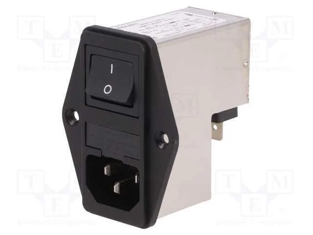 Conector: de alimenta&ccedil;&atilde;o, tomada, macho, 1A, 250V.