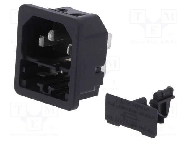 Conector: de alimenta&ccedil;&atilde;o, tomada, macho, 10A, 250.