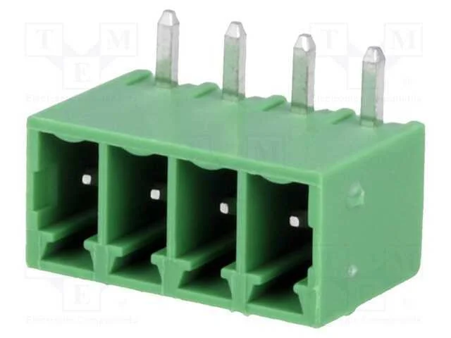 Bloco Terminal Separ&aacute;vel, 3,5mm, Faixas: 4, Angulares 90, Tomada