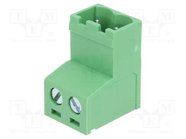 Bloco Terminal Separ&aacute;vel, 5,08mm, Faixas: 2, Simples, Ficha, Macho