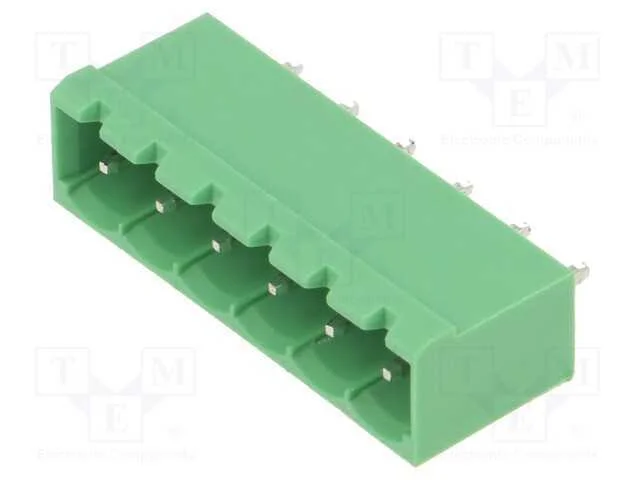Bloco Terminal Separ&aacute;vel, 5mm, Faixas: 6, Simples.