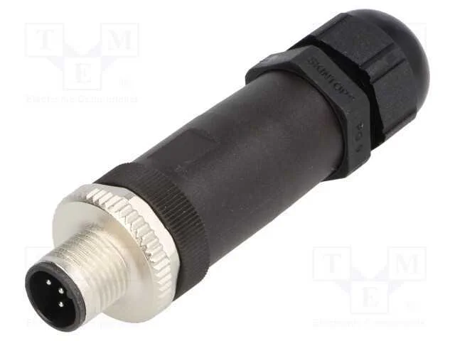 Ficha, M12, Pin: 5, Macho, C&oacute;digo A-Devicenet / Canopen, com Cabo