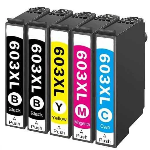 Conjunto 5 Tinteiros Epson 603 Xl Compat&iacute;veis