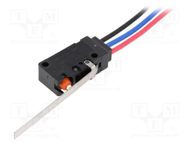 Microinterruptor SNAP ACTION, com alavanca, SPDT,.