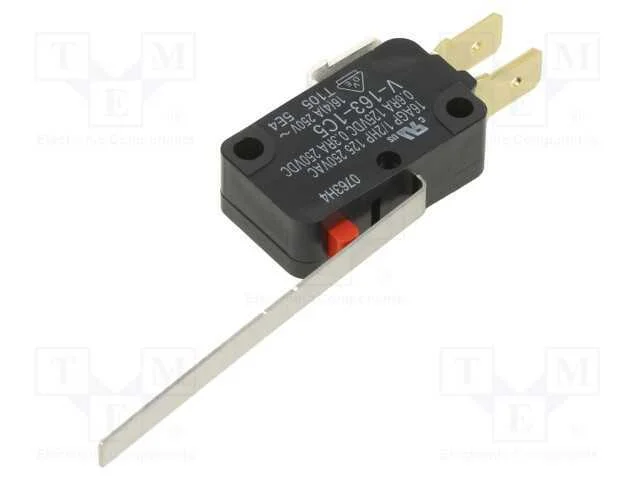 Microinterruptor Snap Action, com Alavanca, Spdt, 16a/250vac