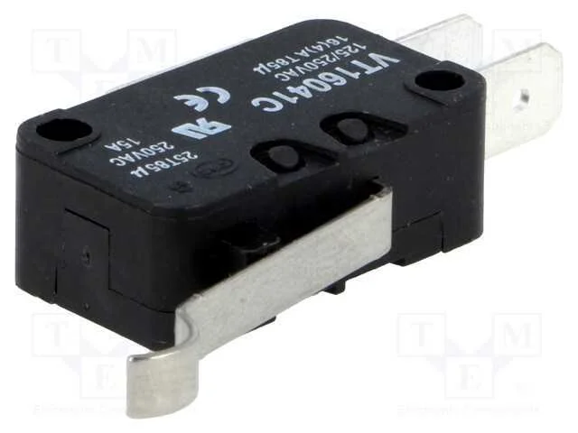 Microinterruptor Snap Action, com Alavanca Que Simula Um Rolo