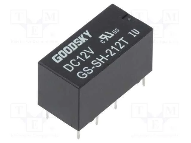 Rel&eacute;: Eletromagn&eacute;tico, Dpdt, Ubobina : 12vdc, 2a, 1a/120vac, Pcb