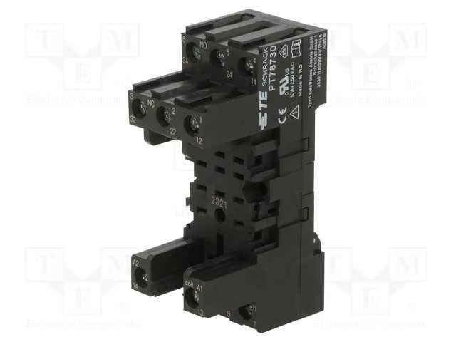 Base, Pin: 11, 12a, 250vac, para Trilho Din, Terminais de Parafuso