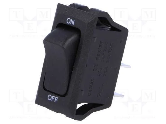 Rocker, Spst, Pos: 2, On-Off, 16a/250vac, Preto-Verde, N&atilde;o Disp.