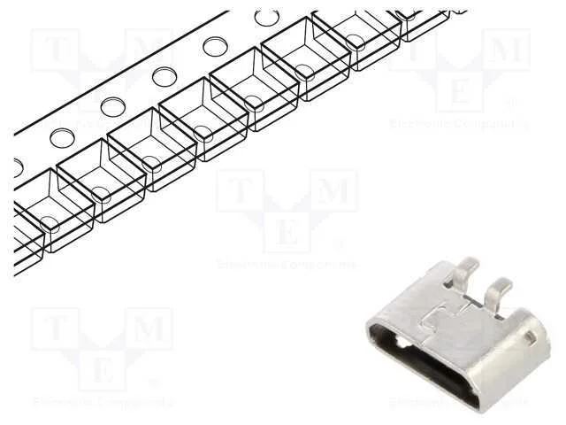 Tomada, USB B micro, SMT, PIN: 5, verticais, USB .