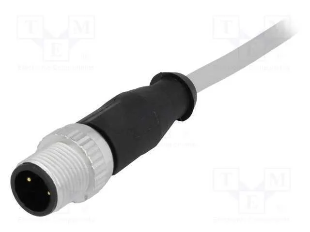 Ficha, M12, Pin: 3, Macho, C&oacute;digo A-Devicenet / Canopen, 5m, Fios