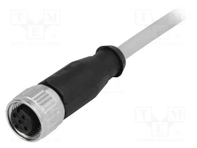 Ficha, M12, Pin: 4, F&ecirc;mea, C&oacute;digo A-Devicenet / Canopen, 1,5m, Fios