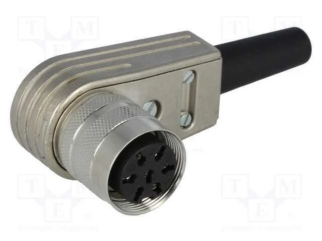 Conector: M16, ficha, f&ecirc;mea, solda, com cabo, PIN.