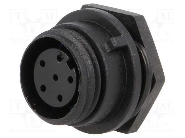 Conector: Redondos, Tomada, F&ecirc;mea, Pin: 6, Sem Contactos, Ip68, 125v