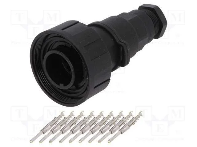 Conector: Redondos, Ficha, Macho, Pin: 9, Rosca Interna,Torcidos