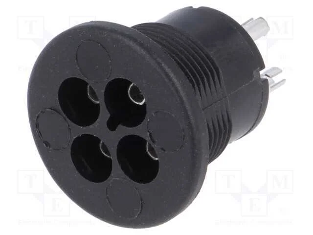 Conector: Redondos, Tomada, F&ecirc;mea, Pin: 3, Estanhado, Solda, 3a, 250v