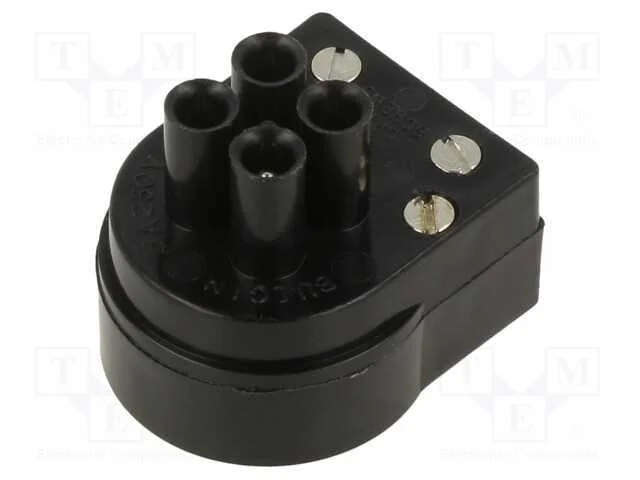 Conector: Redondos, Ficha, Macho, Pin: 3, Niquelado, com Cabo, 3a