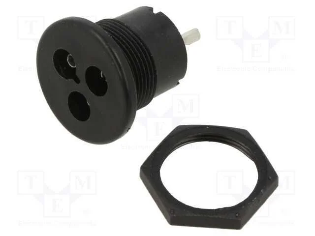 Conector: Redondos, Tomada, F&ecirc;mea, Pin: 3, Estanhado, Solda, 3a, 250v