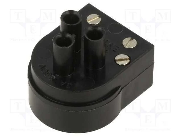 Conector: Redondos, Ficha, Macho, Pin: 3, Niquelado, com Cabo, 3a