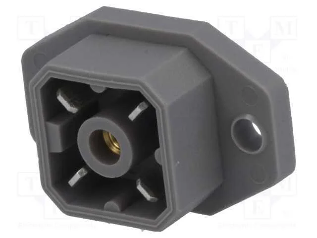 Conector: Quadrados, G, Tomada, Macho, Pin: 4, Estanhado, Ip65, Solda