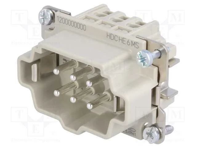 Conector: retangulares, macho, PIN: 6, 6+PE, tama.