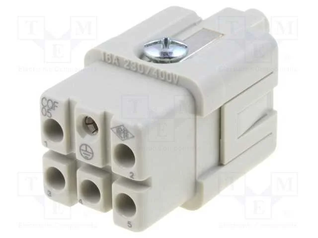 Conector: HDC, inserto de contatos, f&ecirc;mea, CQ, PI.