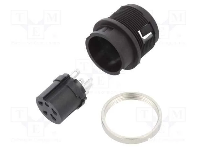 Conector: Redondos, Tomada, 678, F&ecirc;mea, Pin: 4, Prateado, 6a, Ip40