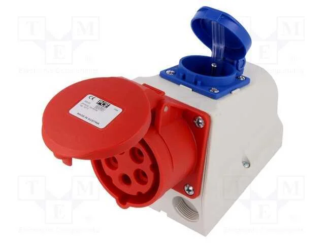Conector: de Alimenta&ccedil;&atilde;o Ac 3 Fases, Tomada, F&ecirc;mea, 16a, 400vac