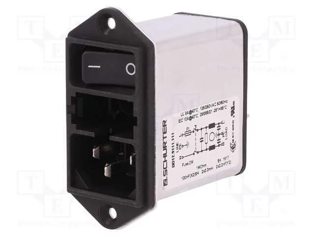 Conector: de alimenta&ccedil;&atilde;o, tomada, macho, 10A, 250.