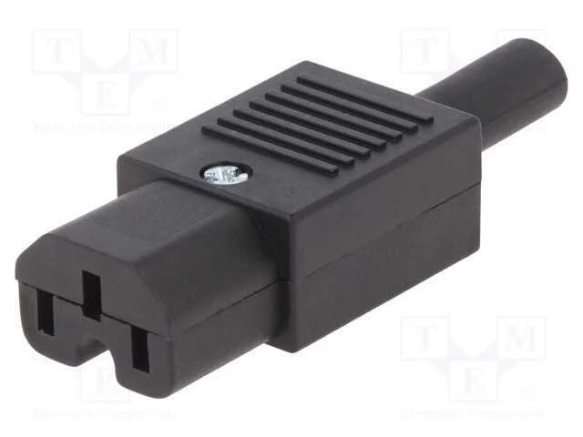 Conector: de alimenta&ccedil;&atilde;o, ficha, f&ecirc;mea, 10A, 250V.