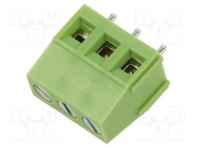 PCB bloco terminal, angulares 90, 5mm, faixas: 3,.