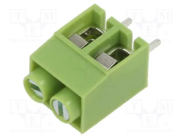 PCB bloco terminal, angulares 90, 5mm, faixas: 2,.