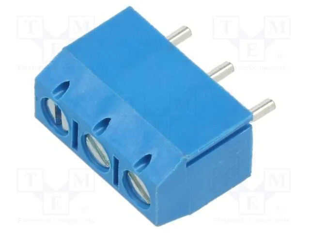 PCB bloco terminal, angulares 90, 5mm, faixas: 3,.