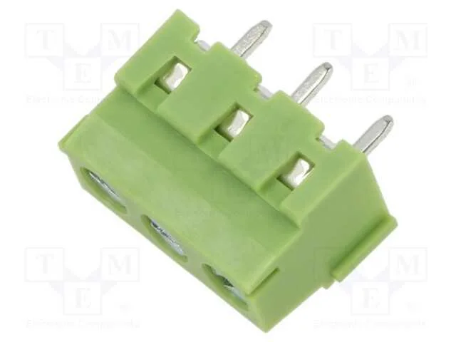 PCB bloco terminal, angulares 90, 5mm, faixas: 3,.