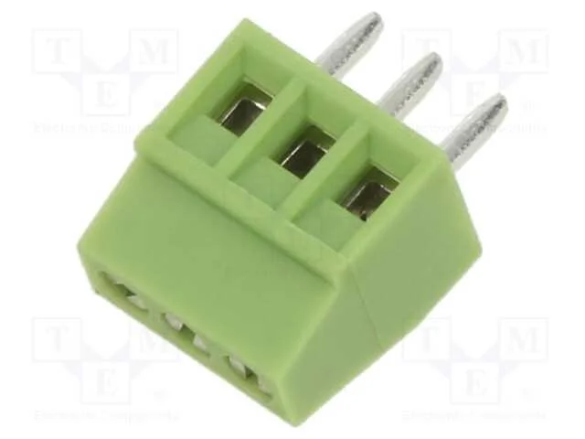 PCB bloco terminal, angulares 90, 2,54mm, faixas:.