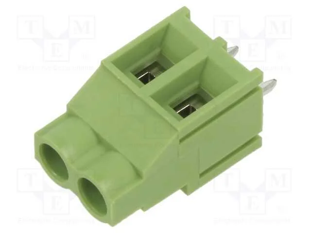 PCB bloco terminal, angulares 90, 6,35mm, faixas:.